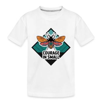 BEE COURAGE IN SMALL - Kids' Premium Organic T-Shirt - white - Front