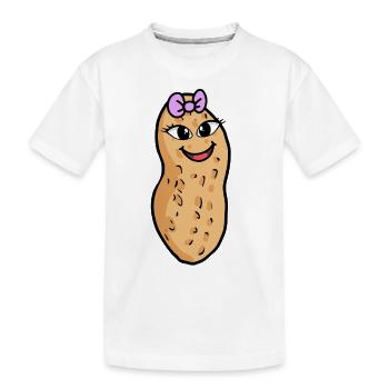 Erdnuss Erdnüsse Nuss Kind Kinder lustig - Kinder Premium Bio T-Shirt - Weiß - Vorne