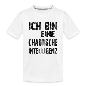 L’IA dit que je suis une intelligence chaotique - T-shirt bio Premium Enfant - blanc - Devant