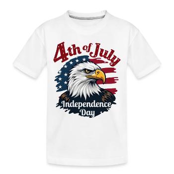 Amerika USA Adler 4th July Independence Day - Kinder Premium Bio T-Shirt - Weiß - Vorne