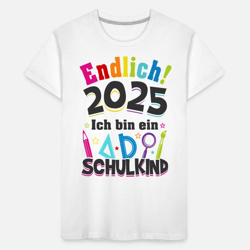 Schulkind 2025 Erstklässler Einschulung Geschenk Kinder Premium Bio T-Shirt