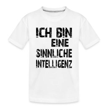 KI Spruch Ich bin eine sinnliche Intelligenz - Kinder Premium Bio T-Shirt - Weiß - Vorne