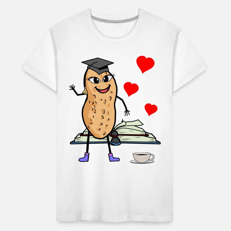 Erdnuss Studentin Studieren Studium Uni Kinder Premium Bio T-Shirt