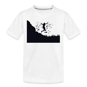 Trail Runner Cross Trail Bergläufer - Kinder Premium Bio T-Shirt - Weiß - Vorne