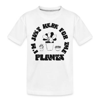 Amateur de plantes jardinage Je suis juste - T-shirt bio Premium Enfant - blanc - Devant