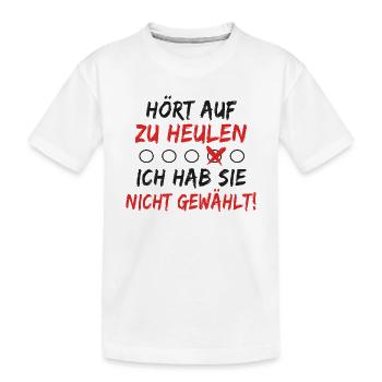 Kanzler Wahl 2025 – Ich hab sie nicht gewählt! - Kinder Premium Bio T-Shirt - Weiß - Vorne