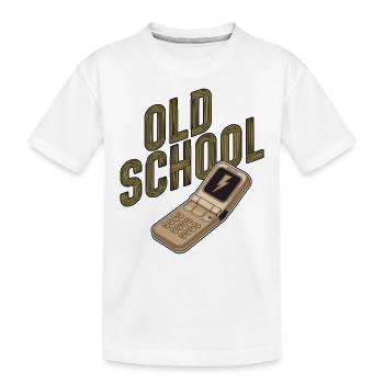 Téléphone à clapet classique Téléphone portable vintage Téléphone portable - T-shirt bio Premium Enfant - blanc - Devant