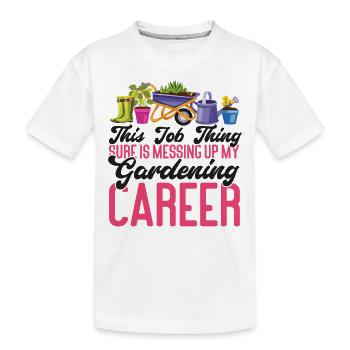 Plant Lover Gardening This Job - Kinder Premium Bio T-Shirt - Weiß - Vorne