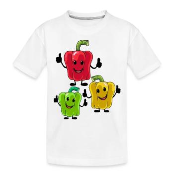 Poivrons Légumes Végétarien - T-shirt bio Premium Enfant - blanc - Devant