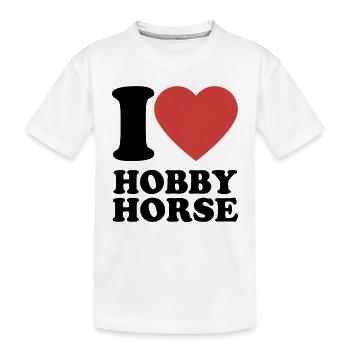 J’aime hobby cheval - Coeur - Hobby - T-shirt bio Premium Enfant - blanc - Devant