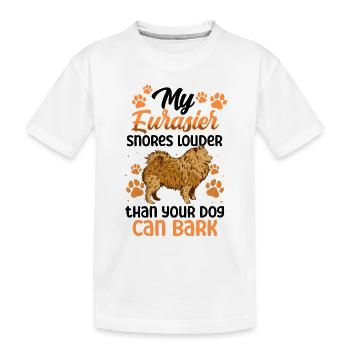 L’Eurasier ronfle plus fort Spitz Eurasien - T-shirt bio Premium Enfant - blanc - Devant