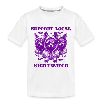 bat Liebe Support Local night watch - Kinder Premium Bio T-Shirt - Weiß - Vorne
