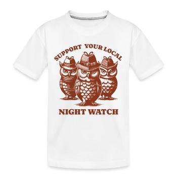 hibou Love Support Veille de nuit locale - T-shirt bio Premium Enfant - blanc - Devant