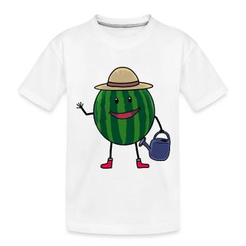 Melon Jardinier Agriculteur Jardinier amateur - T-shirt bio Premium Enfant - blanc - Devant