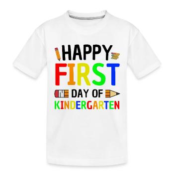 Premier jour de la rentrée maternelle - T-shirt bio Premium Enfant - blanc - Devant