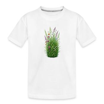 Wildflower Meadow Bloom - Kids' Premium Organic T-Shirt - white - Front