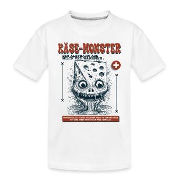 Mutantenkäse Shirt: Der Schrecken hat Löcher - Kinder Premium Bio T-Shirt - Weiß - Vorne