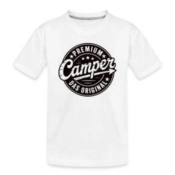 Premium Camper - Kinder Premium Bio T-Shirt - Weiß - Vorne