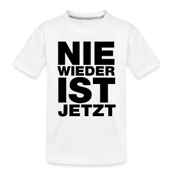 Nie wieder ist jetzt - Gegen Rechts, gegen Hetze - Kinder Premium Bio T-Shirt - Weiß - Vorne