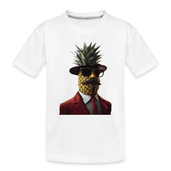 Ananas - Kinder Premium Bio T-Shirt - Weiß - Vorne
