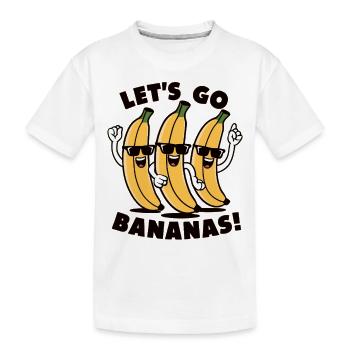 Tanzende Bananen mit Sonnenbrille - Kinder Premium Bio T-Shirt - Weiß - Vorne