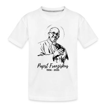 Papst Franziskus spendet seinen Segen - Kinder Premium Bio T-Shirt - Weiß - Vorne