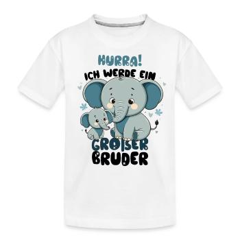 Annoncer la progéniture | Je vais être un grand frère en 2026 - T-shirt bio Premium Enfant - blanc - Devant