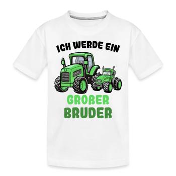 Annoncer la progéniture | Je vais être un grand frère en 2026 - T-shirt bio Premium Enfant - blanc - Devant