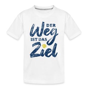 Der Weg ist das Ziel - Camino - Jakobsweg - Pilger - Kinder Premium Bio T-Shirt - Weiß - Vorne