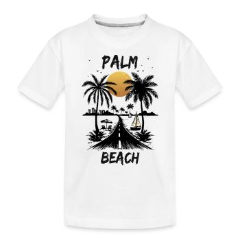 Highway to the Palm Sea Beach by Sunset Summer - Kids' Premium Organic T-Shirt - white - Front