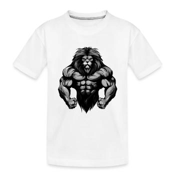 Leo Muscles Musculation - T-shirt bio Premium Enfant - blanc - Devant