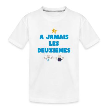 A jamais les deuxiemes - T-shirt bio Premium Enfant - blanc - Devant