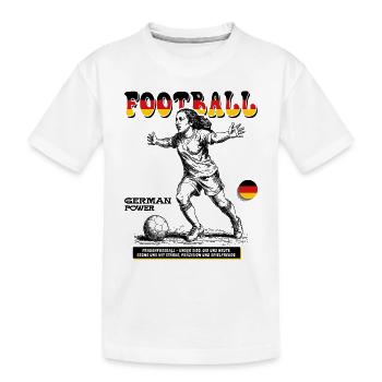German Fußballspielerin Shirt: Taktik und Timing - Kinder Premium Bio T-Shirt - Weiß - Vorne