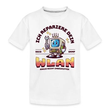 Je répare votre Wi-Fi - T-shirt bio Premium Enfant - blanc - Devant