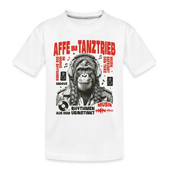 Chemise Funk Rock : Singe tressé dans une tempête de groove - T-shirt bio Premium Enfant - blanc - Devant