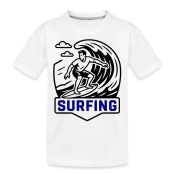 Surfeur symbole surfeur - T-shirt bio Premium Enfant - blanc - Devant