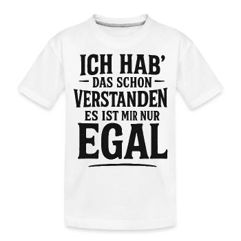Ist mir egal frecher Spruch lustig - Kinder Premium Bio T-Shirt - Weiß - Vorne
