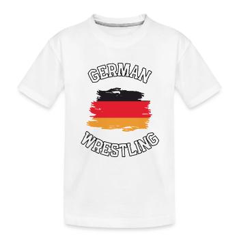 German Wrestling - Kinder Premium Bio T-Shirt - Weiß - Vorne