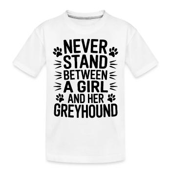 Greyhound Saying, Greyhound Joke, Greyhound Gift - Kids' Premium Organic T-Shirt - white - Front