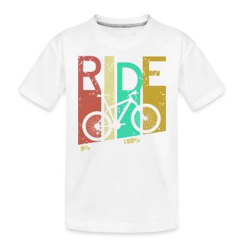 Vélo Ride Citation Eco Équipement cycliste zéro émission - T-shirt bio Premium Enfant - blanc - Devant