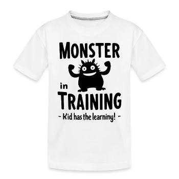Monster Fun - Kinder Premium Bio T-Shirt - Weiß - Vorne