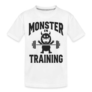 Monster Fun - Kinder Premium Bio T-Shirt - Weiß - Vorne