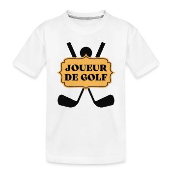 JOUEUR DE GOLF RETRO VINTAGE - T-shirt bio Premium Enfant - blanc - Devant