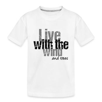 Leben mit Wind und Bäumen - Kinder Premium Bio T-Shirt - Weiß - Vorne