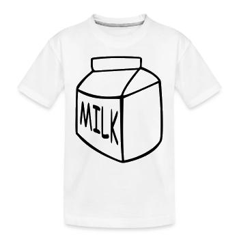milch - Kinder Premium Bio T-Shirt - Weiß - Vorne