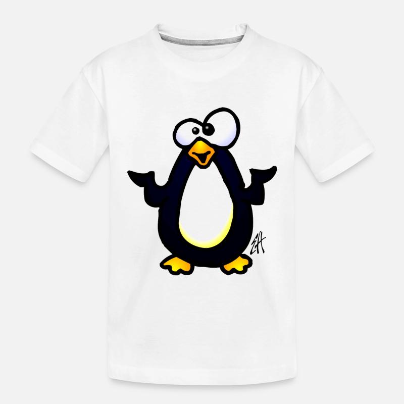 Pinguin - Kinder Premium Bio T-Shirt - Weiß