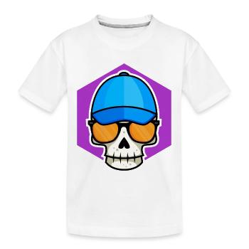 Cool Skull Kid - Kids' Premium Organic T-Shirt - white - Front
