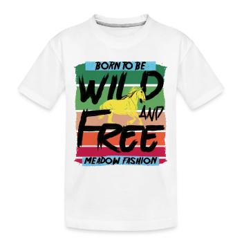 Geboren um Wild zu sein - Kinder Premium Bio T-Shirt - Weiß - Vorne