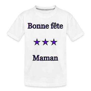 MAMAN. FÊTE DES MÈRES. BONNE FÊTE MAMAN. JE T'AIME - T-shirt bio Premium Enfant - blanc - Devant