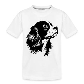 Cavalier König Charles Spaniel - Kinder Premium Bio T-Shirt - Weiß - Vorne